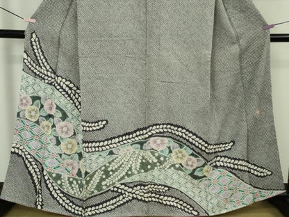 平和屋本店●極上　名門　藤娘きぬたや・総絞り　伊藤卓夫　訪問着　草花文　逸品　DZAB5824kh6