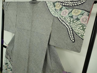 平和屋本店●極上　名門　藤娘きぬたや・総絞り　伊藤卓夫　訪問着　草花文　逸品　DZAB5824kh6