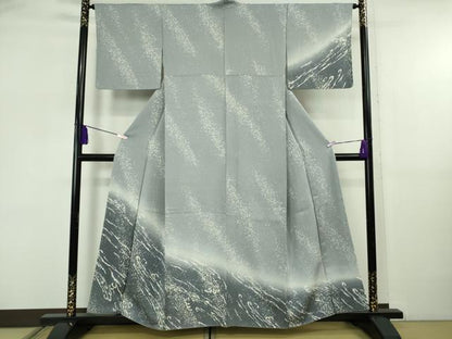 平和屋着物●極上　京の名門　友禅　染の北川　訪問着　和木沢絹　立波文　暈し染め　反端付き　逸品　未使用　DZAB5830kh6