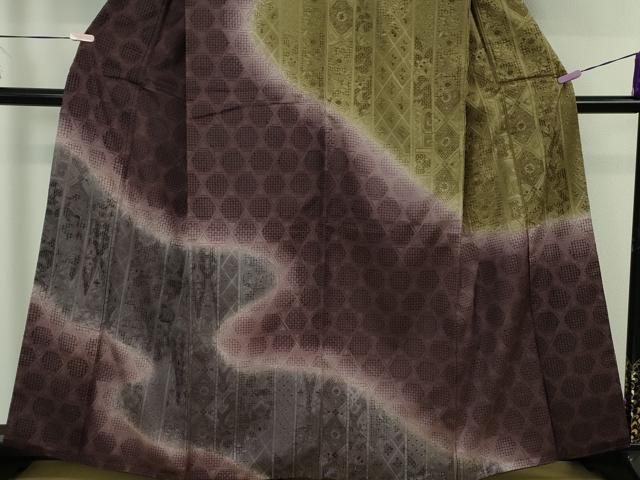 平和屋本店●極上　中国三大刺繍　スワトウ刺繍　汕頭刺繍　総刺繍　訪問着　道長名物裂花文　桑の実色地　暈し染め　逸品　DZAB5831kh6