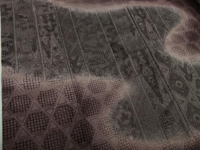 平和屋本店●極上　中国三大刺繍　スワトウ刺繍　汕頭刺繍　総刺繍　訪問着　道長名物裂花文　桑の実色地　暈し染め　逸品　DZAB5831kh6