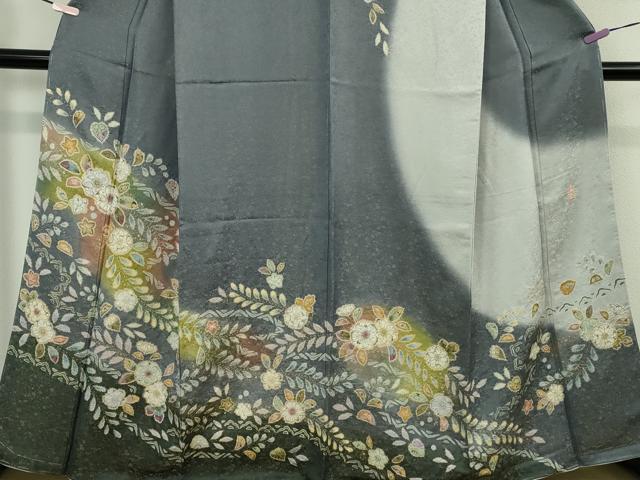 平和屋着物●極上 越後十日町の一流染匠 桐屋・翠山工房 徳永憲峯 訪問着 辻が花 暈し染め　金彩　金通し地　逸品　未使用　DZAB5836kh6