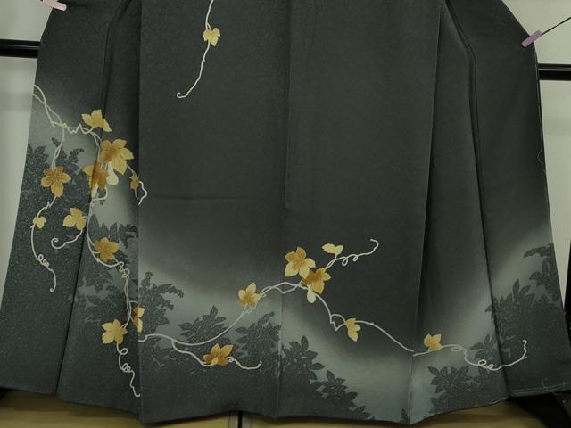 平和屋着物●極上　黄金糸　訪問着　瓢箪蔦の葉文　蝉色地　暈し染め　金彩　やまと誂製　逸品　未使用　DZAB5838kh6