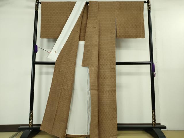 平和屋本店▽希少　国指定無形文化財　丹波布　単衣　銀座越後屋　たとう紙付き　逸品　DZAB5847kh6