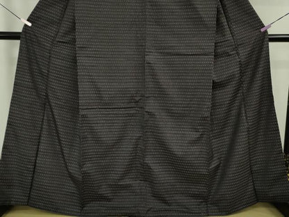 平和屋本店●極上　本場琉球　南風原花織　手織　紬　黒地　やまと金ラベル　逸品　DZAB5848kh6