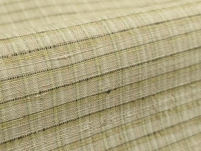 平和屋着物●極上　手織紬　格子　練色地　たとう紙・反端付き　逸品　DZAB5850kh6
