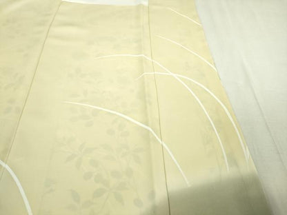 平和屋本店●極上　創業460年・千總　訪問着　刺繍　草花文　鳥の子色地　暈し染め　金彩　高島屋扱い　逸品　DZAB5851kh6