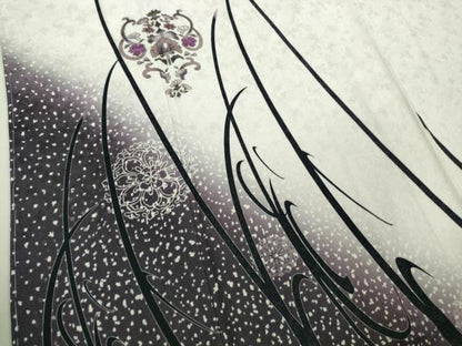 平和屋本店●極上　訪問着　刺繍　舞花文　暈し染め　やまと金ラベル　逸品　未使用　DZAB5859kh6
