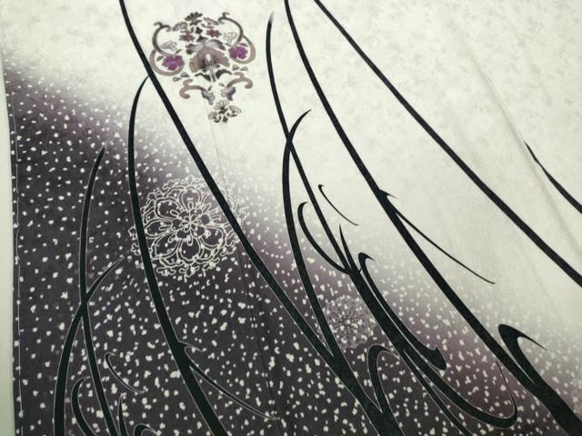 平和屋本店●極上　訪問着　刺繍　舞花文　暈し染め　やまと金ラベル　逸品　未使用　DZAB5859kh6