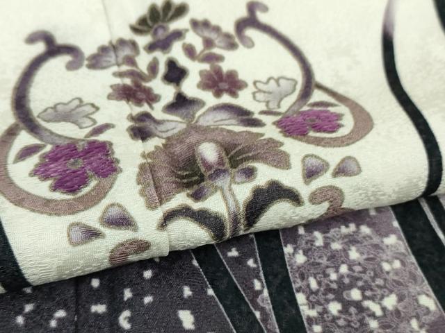 平和屋本店●極上　訪問着　刺繍　舞花文　暈し染め　やまと金ラベル　逸品　未使用　DZAB5859kh6