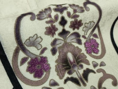 平和屋本店●極上　訪問着　刺繍　舞花文　暈し染め　やまと金ラベル　逸品　未使用　DZAB5859kh6