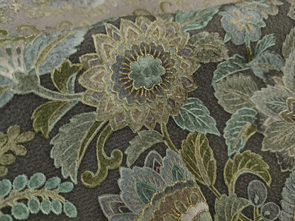 平和屋本店●極上　中国三大刺繍　スワトウ刺繍　汕頭刺繍　訪問着　更紗花鳥文　暈し染め　金糸　逸品　DZAB5866kh6