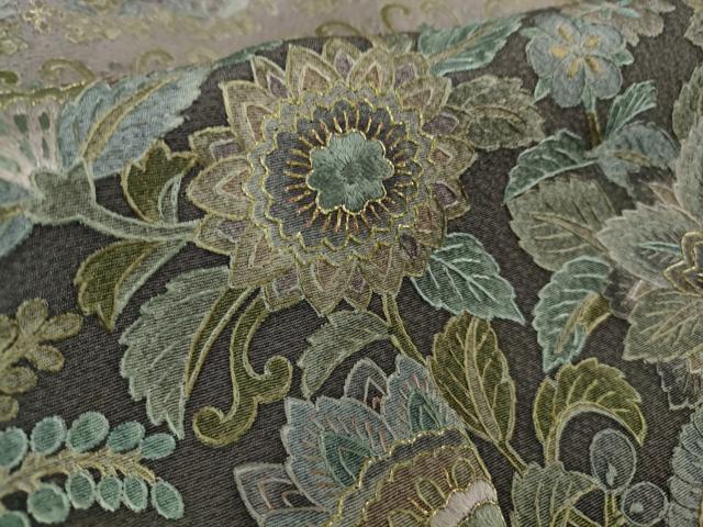 平和屋本店●極上　中国三大刺繍　スワトウ刺繍　汕頭刺繍　訪問着　更紗花鳥文　暈し染め　金糸　逸品　DZAB5866kh6