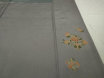平和屋本店●極上　中国三大刺繍　スワトウ刺繍　汕頭刺繍　訪問着　更紗花鳥文　暈し染め　金糸　逸品　DZAB5866kh6