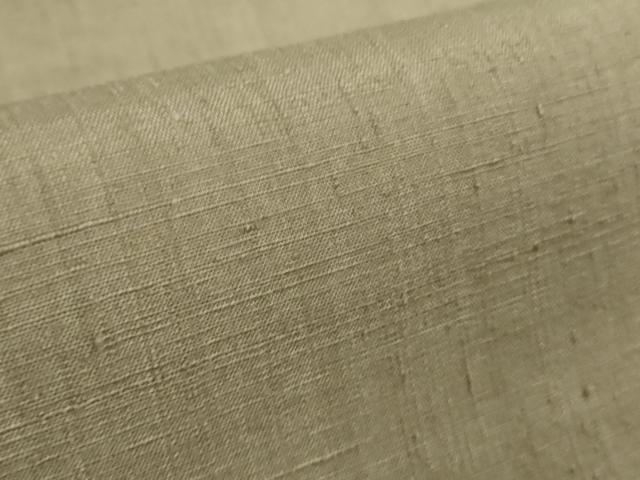 平和屋本店▽極上　本場結城紬　重要無形文化財　単衣　色無地　空五倍子色　証紙付き　逸品　DZAB5874kh6