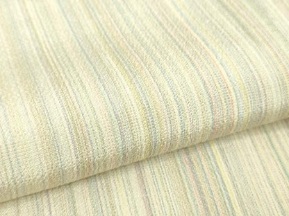 平和屋着物▽極上　本塩沢　やまだ織　200色　単衣　縞　逸品　DZAB5876kh6