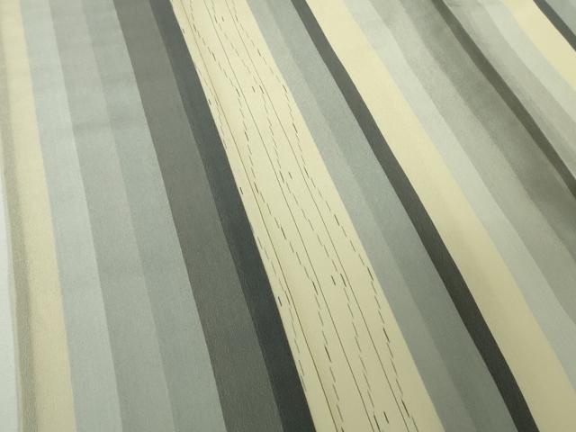 平和屋着物＊極上 夏物 明石ちぢみ 間道 正絹 逸品 DZAB5879kh6