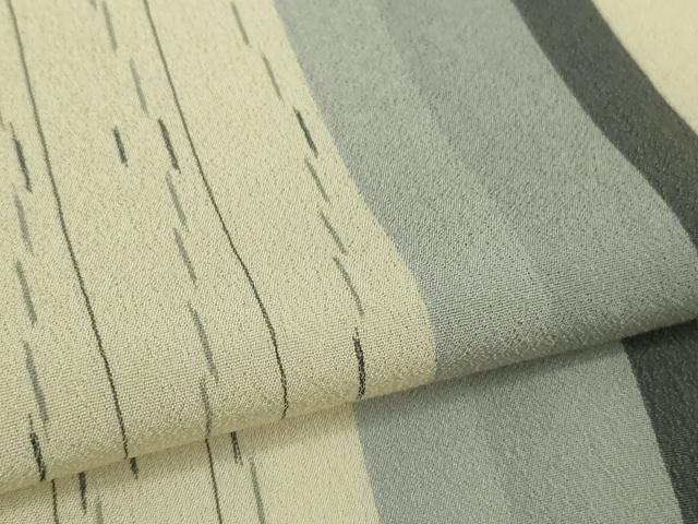 平和屋着物＊極上 夏物 明石ちぢみ 間道 正絹 逸品 DZAB5879kh6