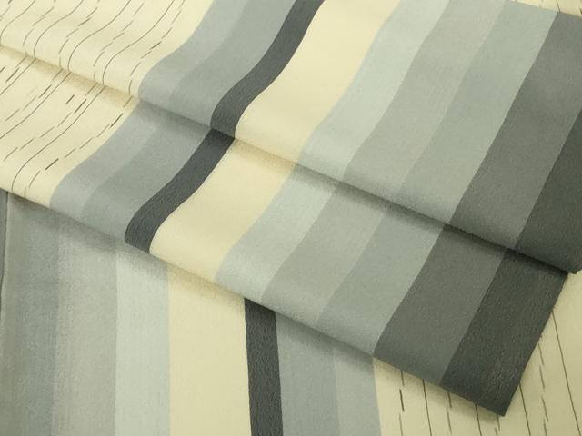 平和屋着物＊極上 夏物 明石ちぢみ 間道 正絹 逸品 DZAB5879kh6