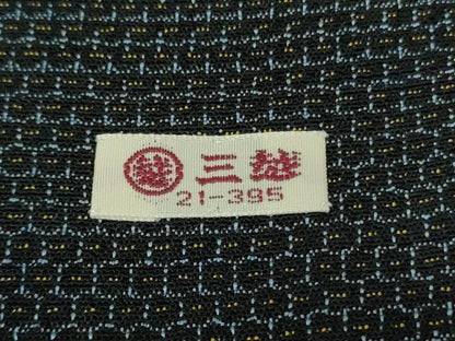 平和屋本店▽極上 男性 本塩沢・長襦袢セット 単衣 キングサイズ 伝統工芸士 中島清志 中田屋 120亀甲 三越 証紙付 逸品 未使用DZAB5895kh6