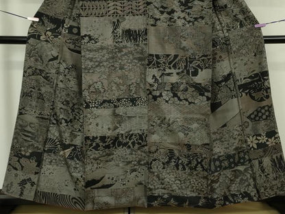 平和屋着物●極上　本場染大島紬　9マルキ　百柄　逸品　DZAB5897kh6