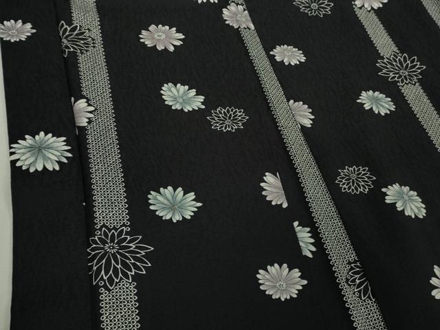 平和屋着物∞極上　長羽織　菊　鹿の子間道　黒地　逸品　DZAB5901kh6 平和屋着物∞極上 長羽織 菊 鹿の子間道 黒地 逸品 DZAB5901kh6の通販