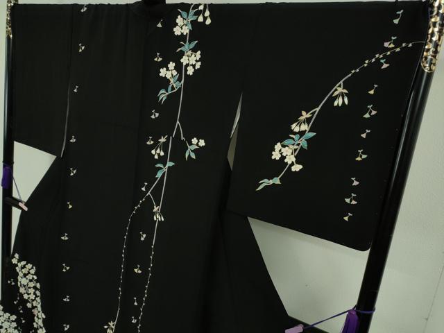 平和屋本店●極上　本加賀友禅作家　寺井英世　訪問着　かすみ　黒地　ロング丈　証紙付き　逸品　未使用　DZAB5907kh6