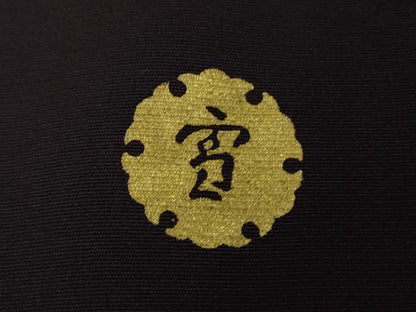 平和屋本店●極上　ジャパンオートクチュール　渡辺雪三郎　訪問着　花唐草文　深紫色地　金彩　ロング丈　逸品　DZAB5909kh6