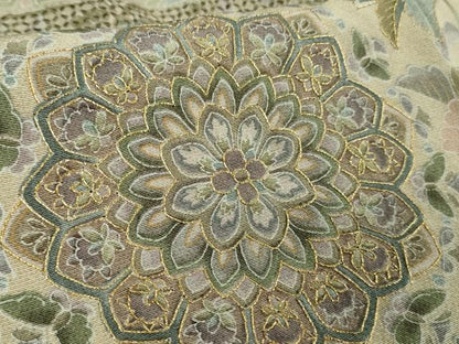 平和屋本店●極上　中国三大刺繍　スワトウ刺繍　汕頭刺繍　訪問着　正倉院更紗花文　金糸　逸品　未使用　DZAB5911kh6