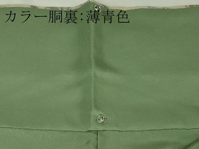 平和屋本店●極上　中国三大刺繍　スワトウ刺繍　汕頭刺繍　訪問着　正倉院更紗花文　金糸　逸品　未使用　DZAB5911kh6