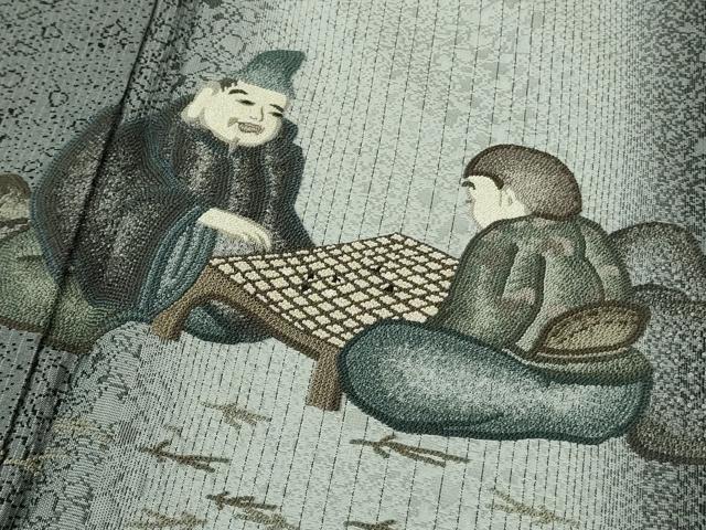 平和屋本店●極上　中国人間国宝　将雪英　中国三大刺繍　総相良刺繍　総刺繍　訪問着　人物文　逸品　未使用　DZAB5913kh6