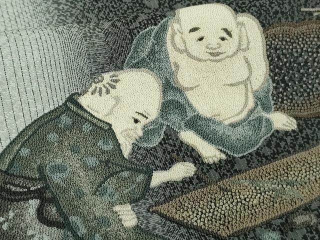 平和屋本店●極上　中国人間国宝　将雪英　中国三大刺繍　総相良刺繍　総刺繍　訪問着　人物文　逸品　未使用　DZAB5913kh6