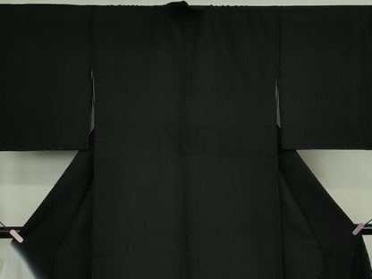 平和屋本店●極上　訪問着　吹寄せ文　暈し染め　黒地　金彩　逸品　未使用　DZAB5916kh6