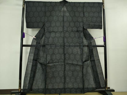 平和屋本店＊極上　夏物　重要無形文化財　本場宮古上布　苧麻　亀甲柄　逸品　DZAB5924kh6