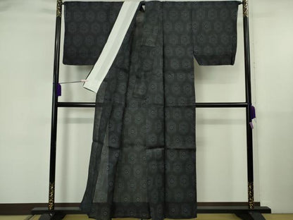 平和屋本店＊極上　夏物　重要無形文化財　本場宮古上布　苧麻　亀甲柄　逸品　DZAB5924kh6