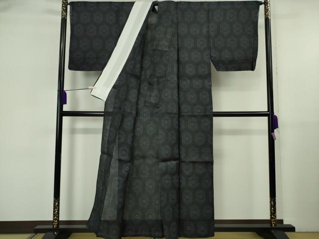 平和屋本店＊極上　夏物　重要無形文化財　本場宮古上布　苧麻　亀甲柄　逸品　DZAB5924kh6