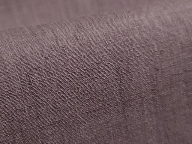 平和屋本店▽極上　本場結城紬　重要無形文化財　単衣　色無地　竜胆色　証紙付き　逸品　DZAB5938kh6