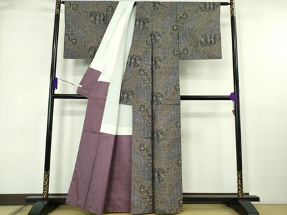 平和屋着物●極上　都喜ヱ門　本場大島紬　泥染　総絣　壁画訪人　藤絹織物謹製　さが美扱い　証紙付き　逸品　DZAB5940kh6