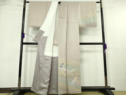 平和屋着物●極上　久保田一竹　幻の辻が花　訪問着　暈し染め　金通し地　逸品　未使用　DZAB5941kh6