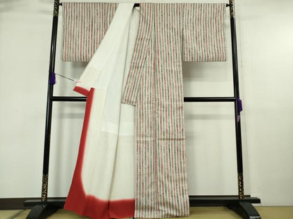 平和屋本店●極上　染司よしおか　五代目　吉岡幸雄　紬　間道　逸品　DZAB5944kh6