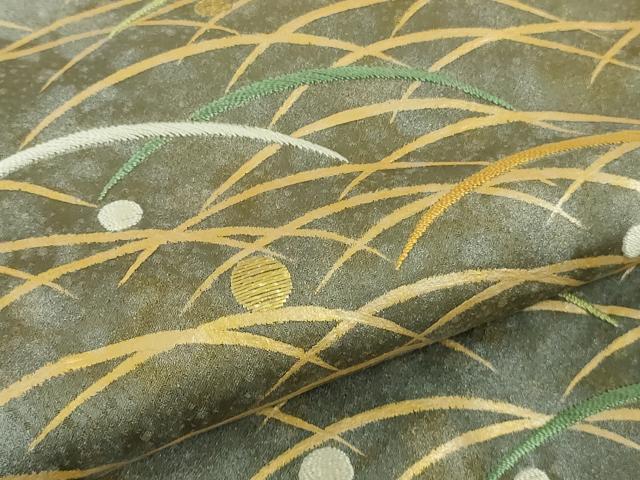 平和屋本店●極上　人間国宝　福田喜三郎　訪問着　刺繍　露芝　暈し染め　金彩　大丸扱い　逸品　未使用　DZAB5948kh6