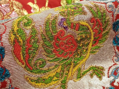 平和屋本店●最高級　龍村美術織物　龍村製　色打掛　和装　婚礼　結婚式　花嫁　神社挙式　鳳凰正倉院花文　金銀糸　逸品　DZAB5950kh6