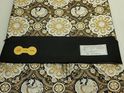 平和屋本店●極上　西陣　河合美術織物謹製　六通柄袋帯　唐織　鳳凰花文　金糸　証紙付き　逸品　DZAB5959kh6