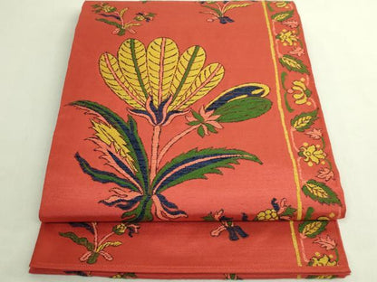 平和屋着物●極上　洛風林　工芸帯地　六通柄　本袋帯　草花文　逸品　DZAB5961kh6