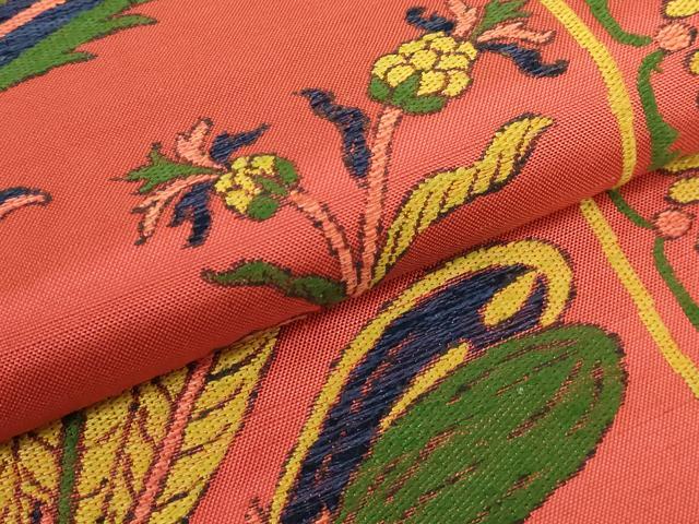 平和屋着物●極上　洛風林　工芸帯地　六通柄　本袋帯　草花文　逸品　DZAB5961kh6