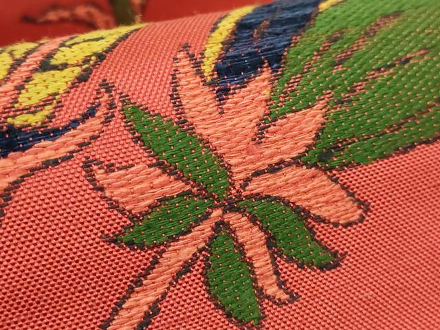 平和屋着物●極上　洛風林　工芸帯地　六通柄　本袋帯　草花文　逸品　DZAB5961kh6