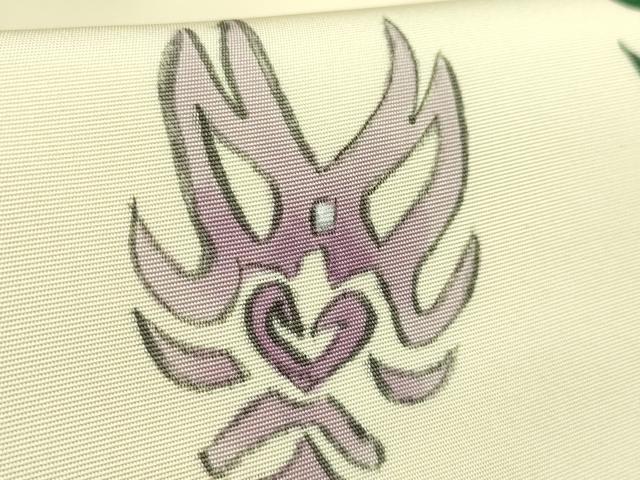 平和屋着物●極上　塩瀬　九寸名古屋帯　手描き　隈取り　金彩　逸品　DZAB5965kh6