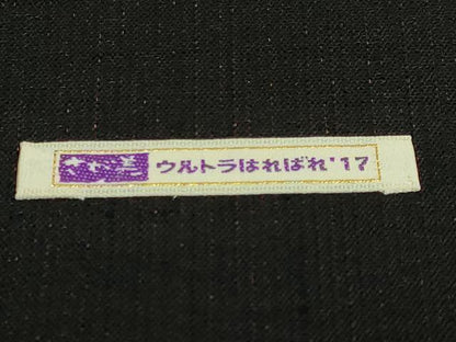 平和屋着物●極上　九寸開き名古屋帯　クモの巣　黒地　金糸　さが美扱い　逸品　DZAB5966kh6