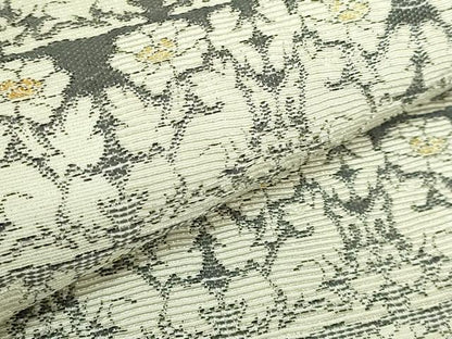 平和屋着物●極上　六通柄袋帯　輪奈織　花兎　金糸　逸品　DZAB5975kh6