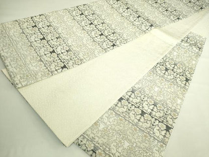 平和屋着物●極上　六通柄袋帯　輪奈織　花兎　金糸　逸品　DZAB5975kh6